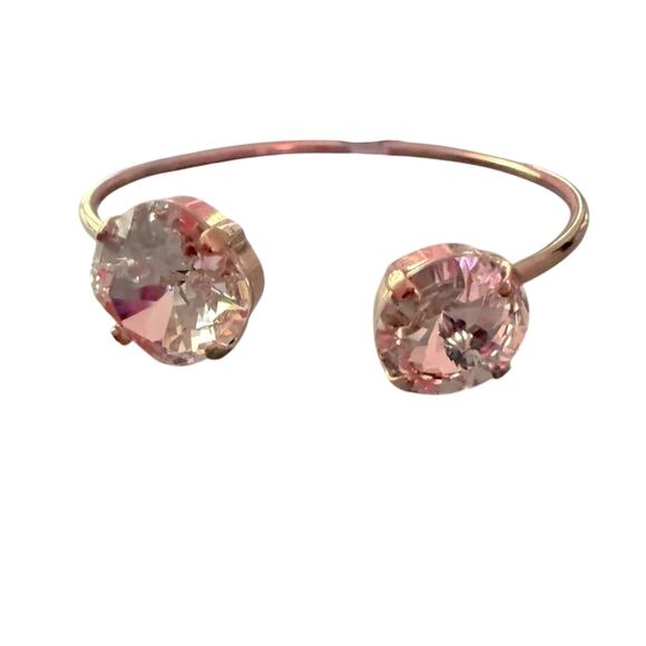 Sabika LIKE Rose Gold Tone Clear Crystal Cuff Bracelet NEW - Picture 2 of 8